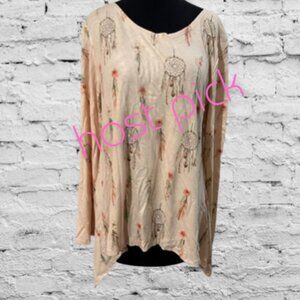 Beige Dream Catcher Long Sleeve Top  (2)  💗HOST PICK💗  T630082X  NWT Boutique